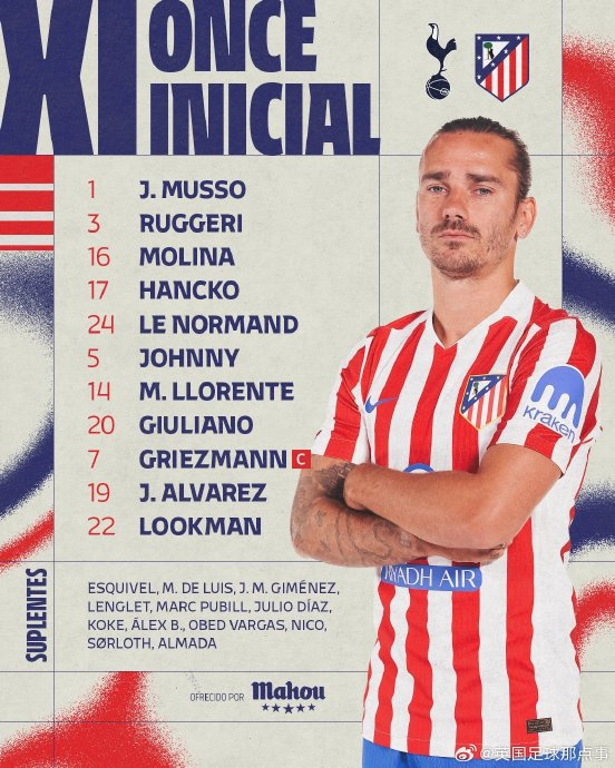 热刺欧冠迎战马竞 公布首发阵容 比赛即将打响